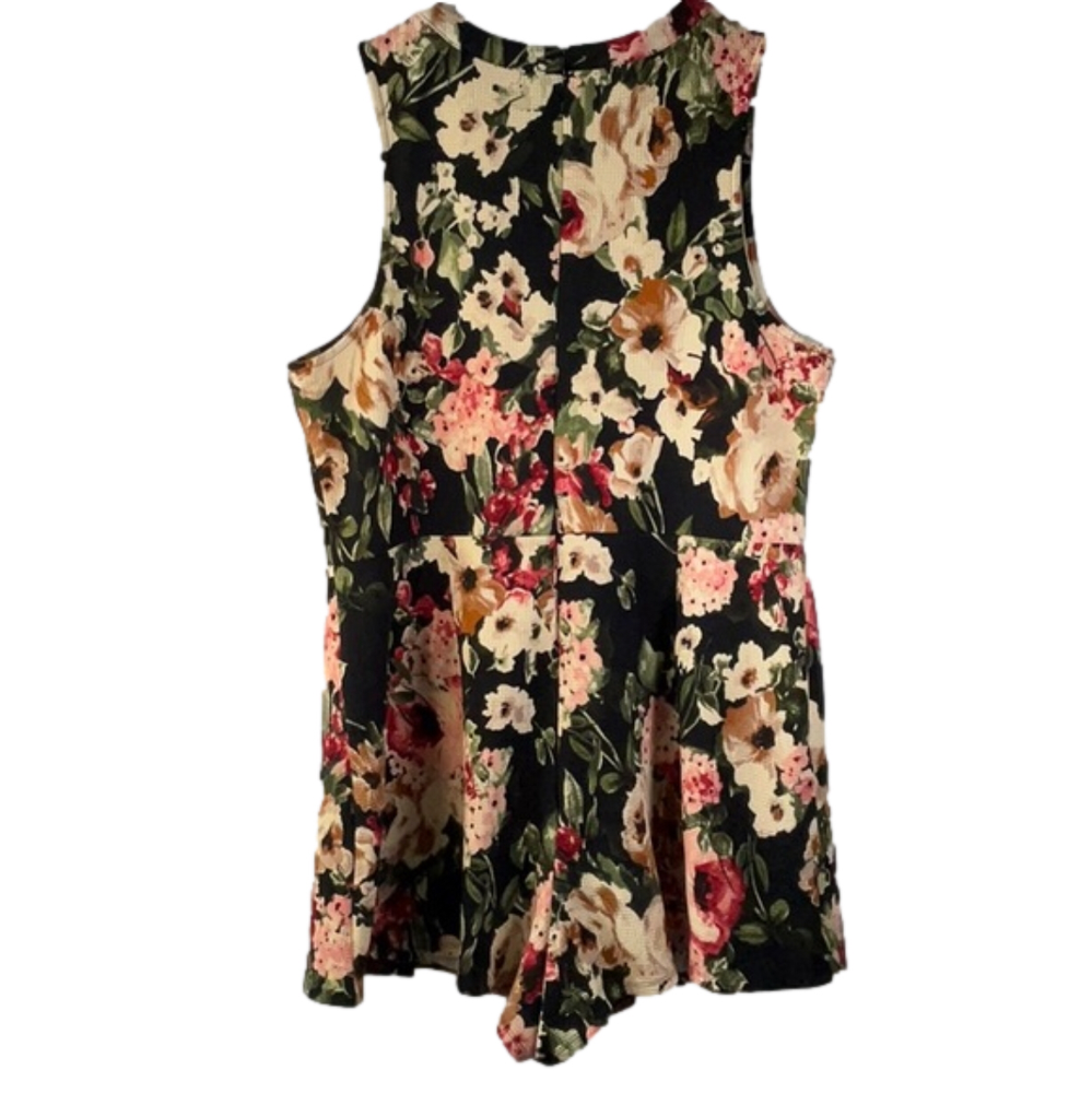 COPY - Forever 21 Sleeveless Flowered Romper Sz 2X - Picture 4 of 4